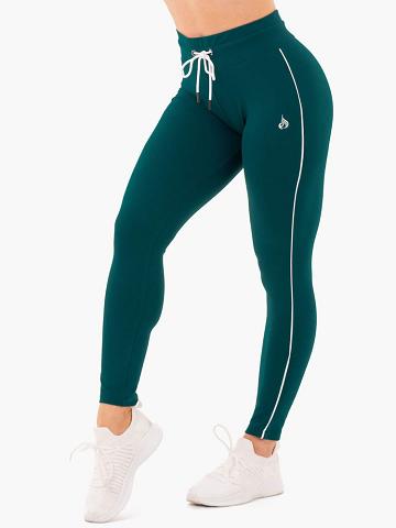 Emerald Green Ryderwear Women Track Pants High Waisted Leggings Women's Track Pants | AU3032YU