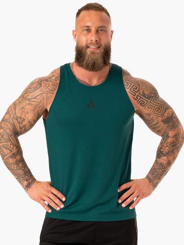 Emerald Ryderwear Men Tanks Heighten Mesh Regular Tank Men's Tanks | AU1121YU