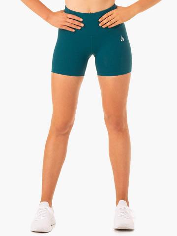 Emerald Ryderwear Women Shorts Staples Scrunch Bum Mid Length Women's Shorts | AU1998NB