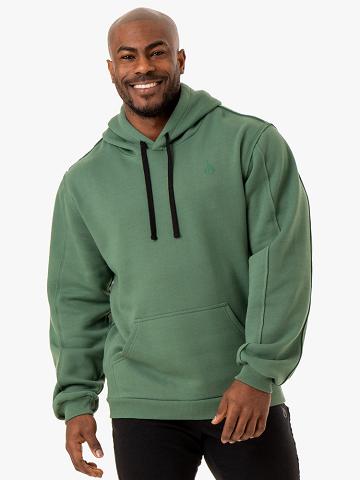 Green Ryderwear Men Hoodie Force Pullover Men's Hoodie | AU1461IS