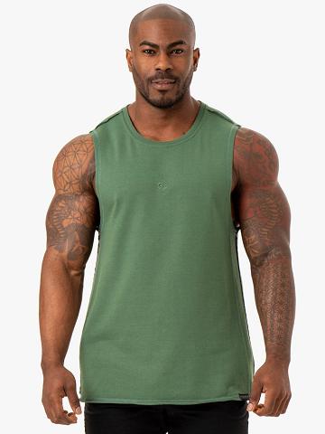 Green Ryderwear Men Tanks Force Fleece Tank Men's Tanks | AU1114NB