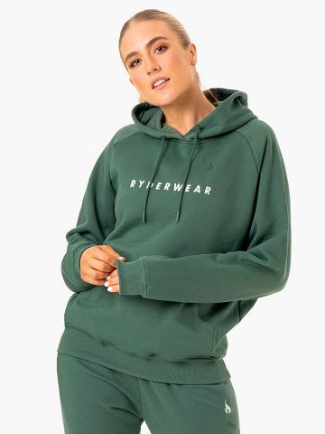 Green Ryderwear Women Hoodie Off Duty Fleece Women's Hoodie | AU1657CE