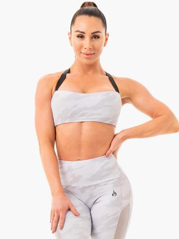 Grey Camo Ryderwear Women Sports Bra Camo Women's Sports Bra | AU2427EX