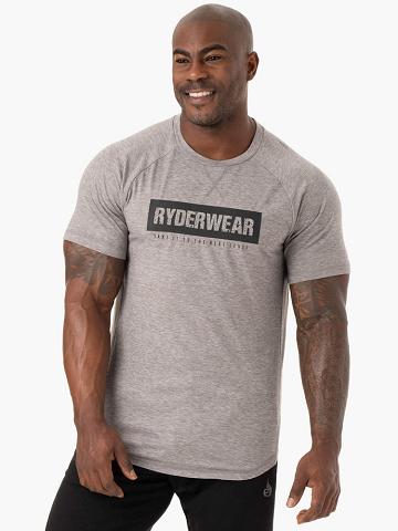 Grey Marl Ryderwear Men T Shirts Iron Men's T Shirts | AU1251YU