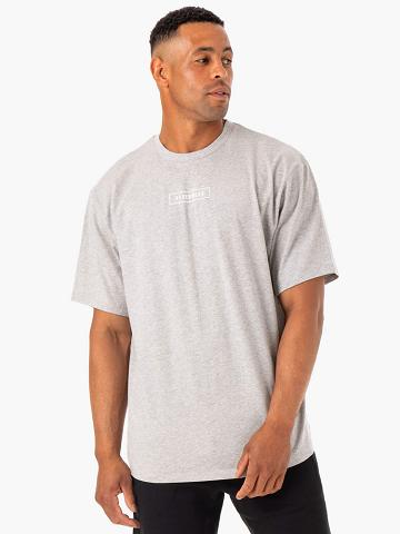 Grey Marl Ryderwear Men T Shirts Recharge Men's T Shirts | AU1286GL