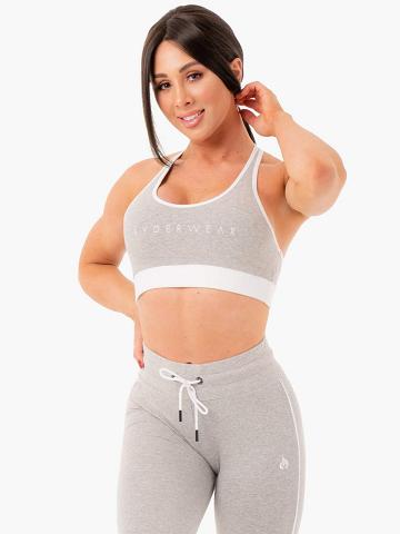 Grey Marl Ryderwear Women Sports Bra Track Women's Sports Bra | AU2489LH