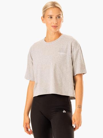 Grey Marl Ryderwear Women T Shirts Edit Women's T Shirts | AU2758CE