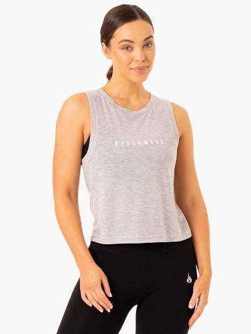 Grey Marl Ryderwear Women Tanks Replay Women's Tanks | AU2911SO