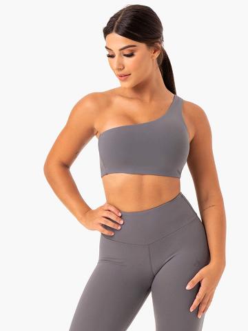 Grey Ryderwear Women Sports Bra Adapt One Shoulder Women's Sports Bra | AU2341AP