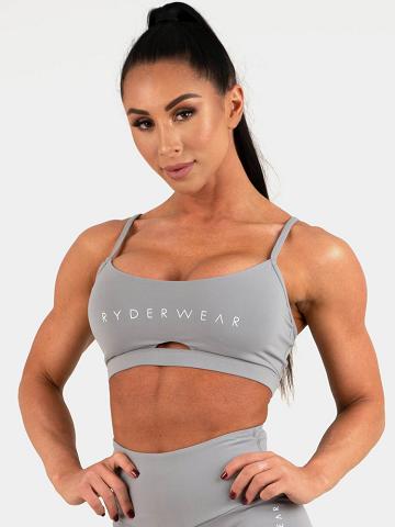 Grey Ryderwear Women Sports Bra Staples Women's Sports Bra | AU2540ZG