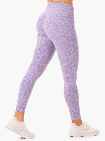 Iris Leopard Ryderwear Women Leggings Rotation High Waisted Scrunch Women's Leggings | AU1816NB