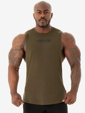 Khaki Ryderwear Men Tanks Core Baller Tank Men's Tanks | AU1080JJ