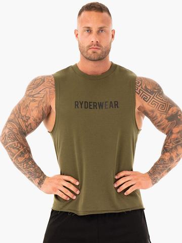 Khaki Ryderwear Men Tanks Performance Baller Tank Men's Tanks | AU1159KI