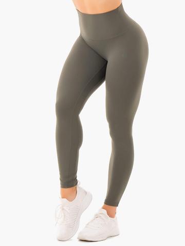 Khaki Ryderwear Women Leggings NKD High Waisted Women's Leggings | AU1920NB