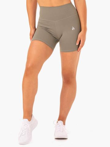 Khaki Ryderwear Women Shorts Base High Waisted Women's Shorts | AU2176XF