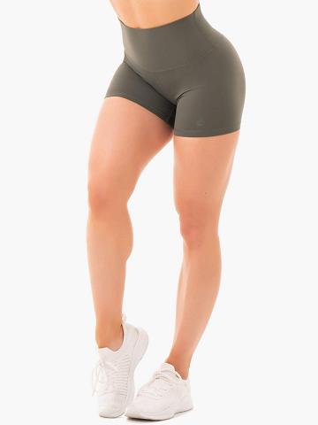 Khaki Ryderwear Women Shorts NKD High Waisted Women's Shorts | AU2195FM