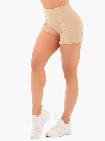 Latte Ryderwear Women Shorts Glow High Waisted Women's Shorts | AU1936GL