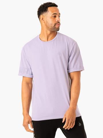 Lavender Ryderwear Men T Shirts Heritage Oversized Men's T Shirts | AU1241CE