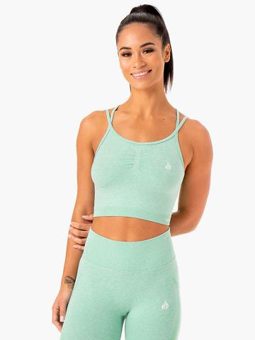 Mint Marl Ryderwear Women Tanks Sculpt Seamless Women's Tanks | AU2933IS