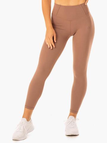 Mocha Ryderwear Women Leggings Form Scrunch Bum Women's Leggings | AU1799IS