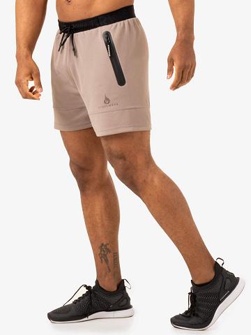 Mushroom Ryderwear Men Shorts Overdrive Mesh Men's Shorts | AU1394LH