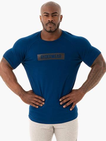 Navy Ryderwear Men T Shirts Base Men's T Shirts | AU1200UT