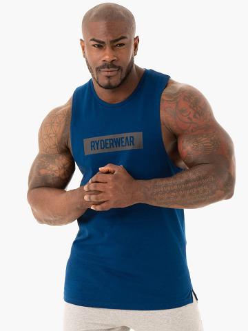 Navy Ryderwear Men Tanks Base Baller Tank Men's Tanks | AU1069YU