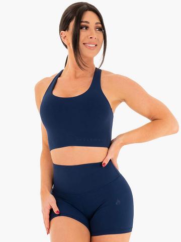 Navy Ryderwear Women Sports Bra NKD Women's Sports Bra | AU2562BC