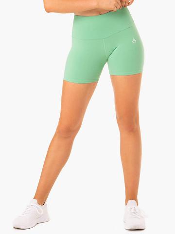 Neomint Ryderwear Women Shorts Staples Scrunch Bum Mid Length Women's Shorts | AU2128NB