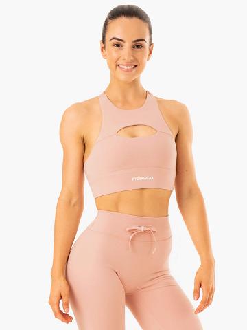 Nude Ryderwear Women Sports Bra Replay Cut Out Women's Sports Bra | AU2257BC