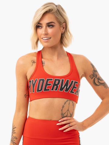 Orange Red Ryderwear Women Sports Bra Courtside Women's Sports Bra | AU2461XF