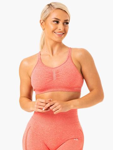 Peach Marl Ryderwear Women Sports Bra Sculpt Seamless Women's Sports Bra | AU2331XF