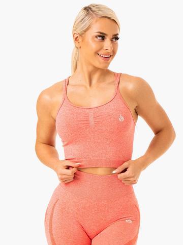 Peach Marl Ryderwear Women Tanks Sculpt Seamless Women's Tanks | AU2941MA