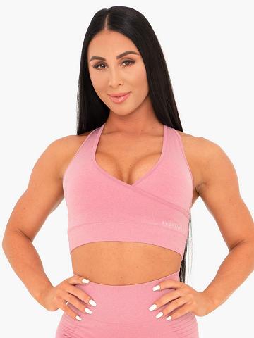 Pink Ryderwear Women Sports Bra Geo Seamless Women's Sports Bra | AU2419AP