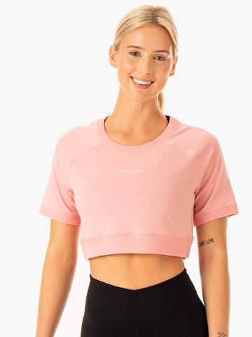 Pink Ryderwear Women T Shirts Revival Cotton Women's T Shirts | AU2750RW