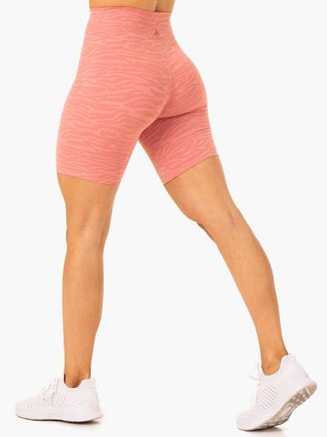 Pink Zebra Ryderwear Women Shorts Transform Mid Length Women's Shorts | AU2080EX