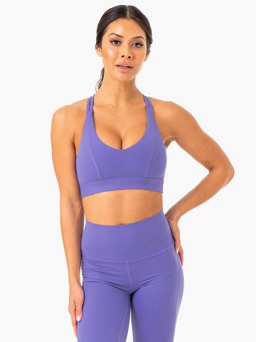 Purple Ryderwear Women Sports Bra NKD Align Women's Sports Bra | AU2422IS