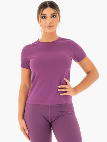 Purple Ryderwear Women T Shirts Motion Women's T Shirts | AU2686VD