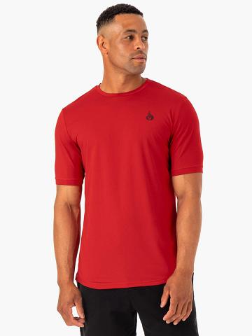 Red Ryderwear Men T Shirts Optimal Mesh Men's T Shirts | AU1264LH