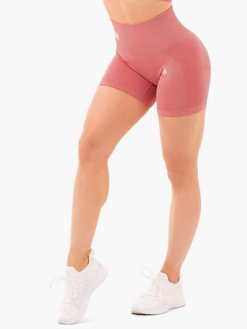 Rose Pink Marl Ryderwear Women Shorts Seamless Staples Women's Shorts | AU2198JJ