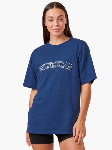 Royal Blue Ryderwear Women T Shirts Oversized Women's T Shirts | AU2745OR