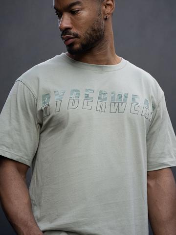 Sage Green Ryderwear Men T Shirts Overdrive Oversized Men's T Shirts | AU1266XF