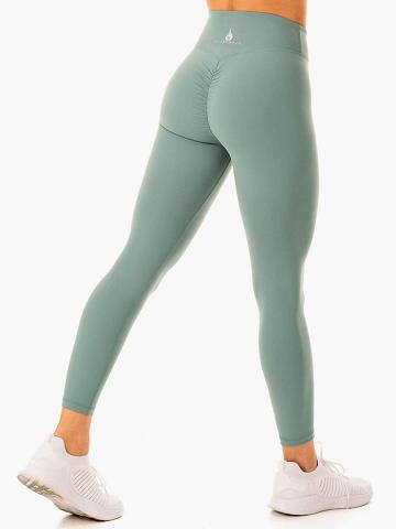 Sage Green Ryderwear Women Leggings Revival Scrunch Bum Women's Leggings | AU1790NB