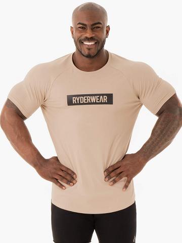 Sand Ryderwear Men T Shirts Base Men's T Shirts | AU1198TV