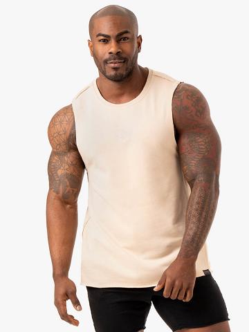 Sand Ryderwear Men Tanks Force Fleece Tank Men's Tanks | AU1116QZ