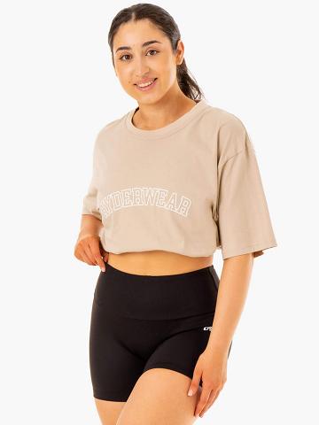 Sandstone Ryderwear Women T Shirts Oversized Women's T Shirts | AU2739GL