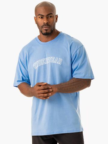 Sky Blue Ryderwear Men T Shirts Oversized Men's T Shirts | AU1280OR