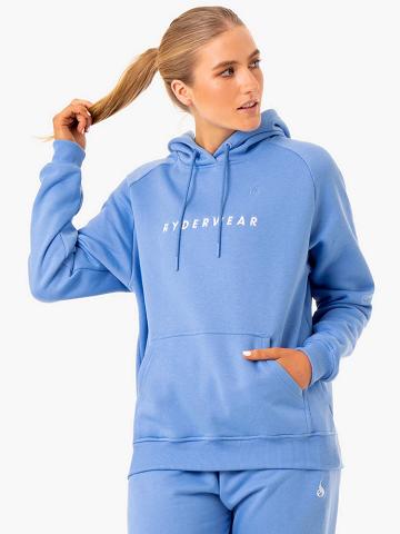 Sky Blue Ryderwear Women Hoodie Off Duty Fleece Women's Hoodie | AU1655ZG