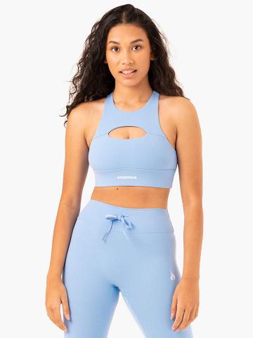 Sky Blue Ryderwear Women Sports Bra Replay Cut Out Women's Sports Bra | AU2312FM