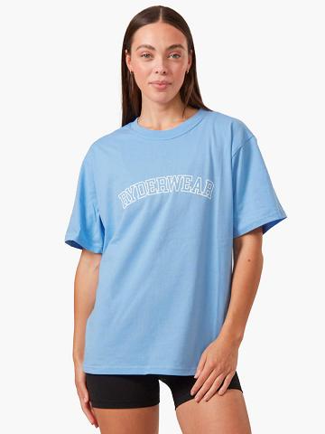 Sky Blue Ryderwear Women T Shirts Oversized Women's T Shirts | AU2746IS